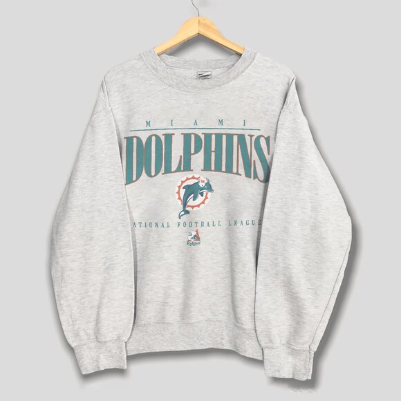 Tops - 1998 Vintage Miami Dolphins Football Sweatshirt, Miami Dolphins NFL Style Shirt